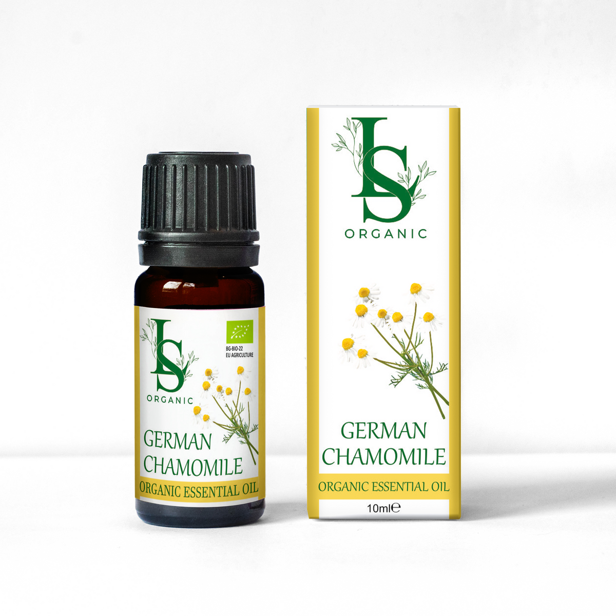Organic German chamomile Essential Oil | Bulgarian Pure German Chamomile Oil (Matricaria chamomilla) 10 ml.
