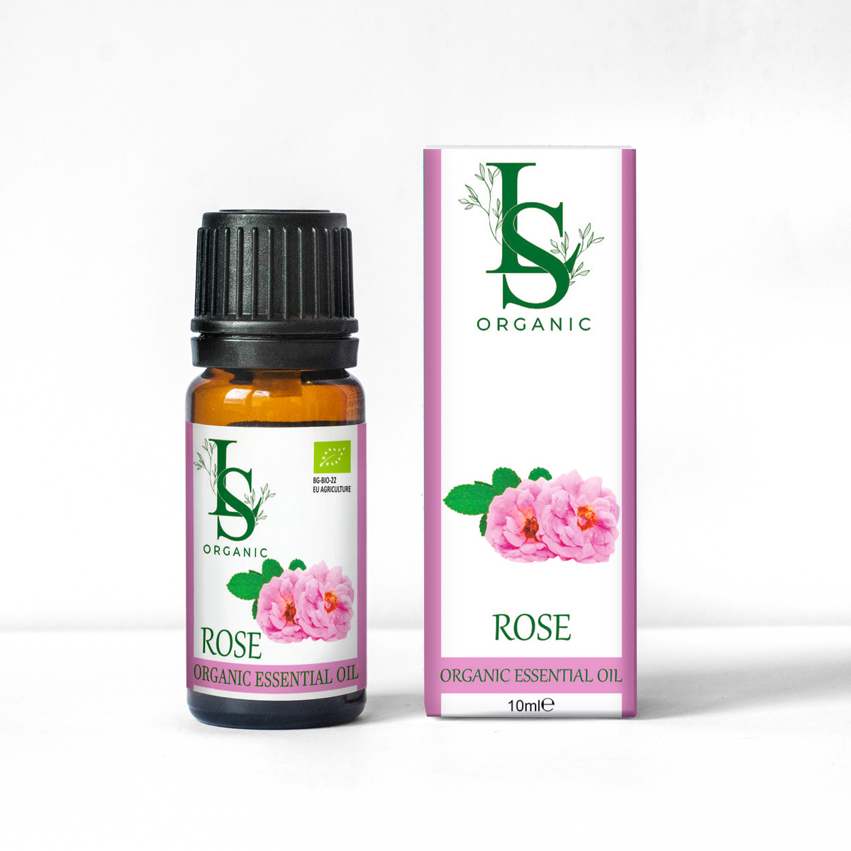 Organic Rose Essential Oil | Bulgarian Pure Rose Oil (Rosa damascena) 10 ml.